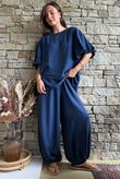 Randles Puff Sleeve Blouse Navy